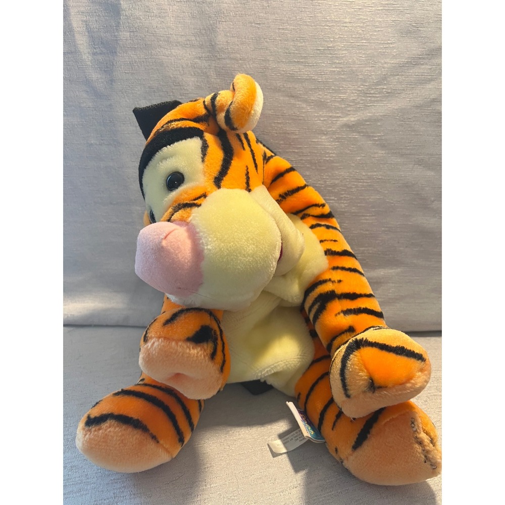 Disney Winnie the Pooh Tigger Plush Backpack Orange Black Striped Character Bag